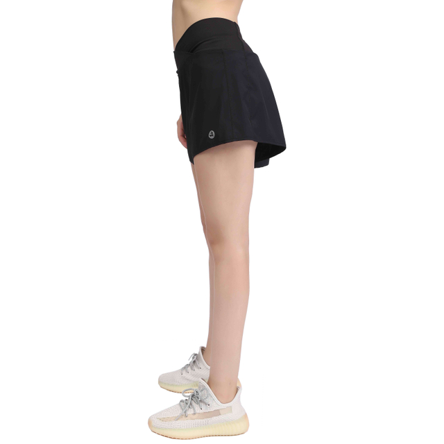 Women's Quick-Dry Athletic Sports High Cross Waist Running Workout Shorts 