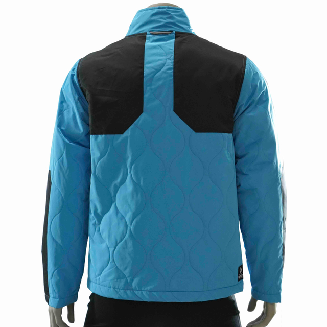 Mens Camping Hiking Mountaineering Alpinism Quilting Color Blocked Zip Jacket