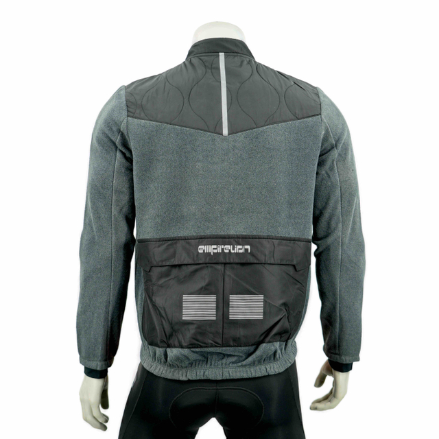 Mens Pad Panels Warm Polar Fleece Cycling Jacket