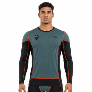 VMTR Mens Color Block Base Layer Long Sleeve Tops