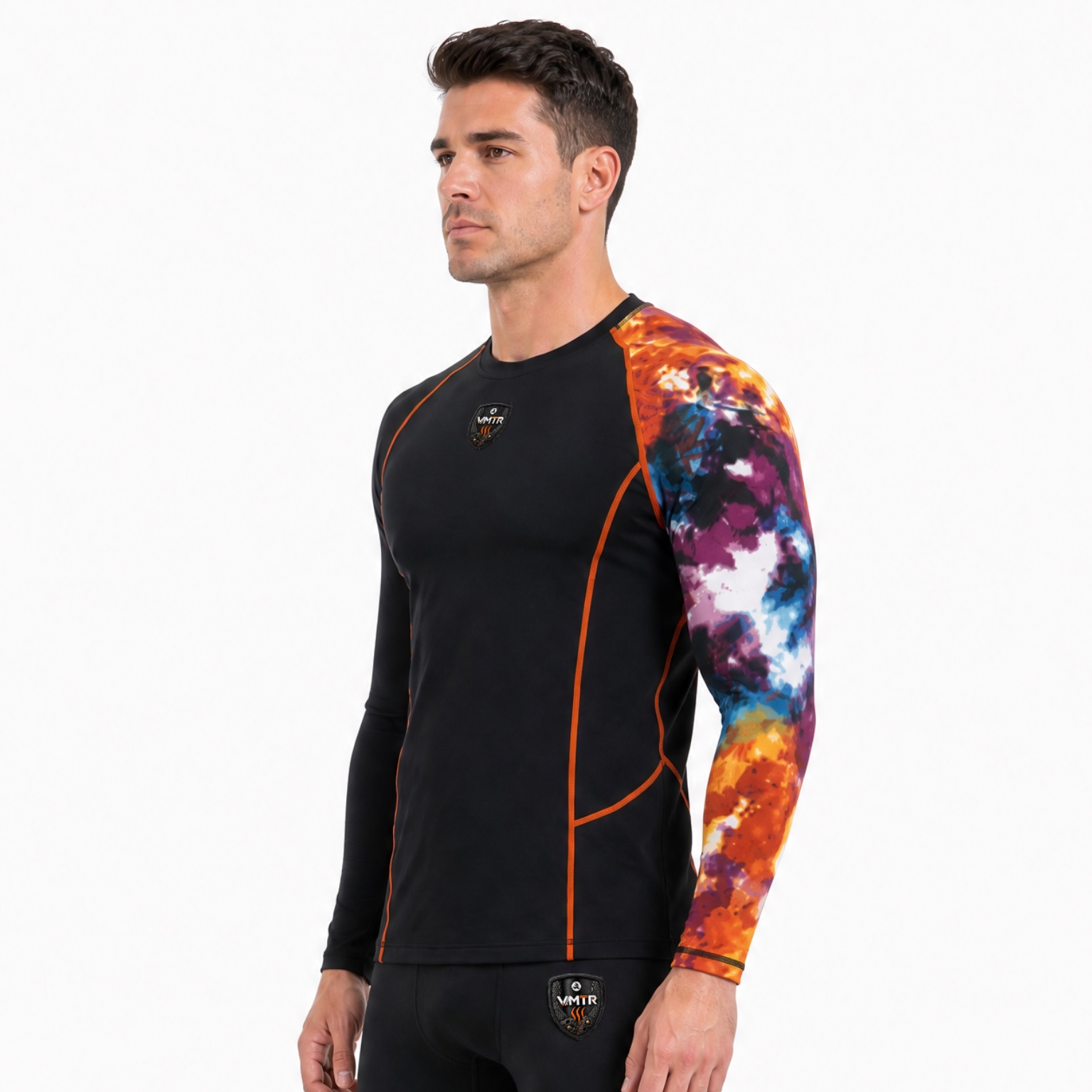 VMTR Mens Color Block Long Sleeve Tops