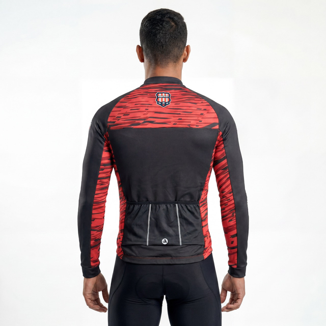 Mens Print Color Block Ride Cycling Jacket