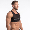 Men Quick Dry Mesh Sports Racerback Vest with Back Silicone Anti-Slip Pocket, Fits Multiple Sizes Apple Watch for Heart Rate Monitoring, for Football Running Training