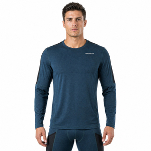 Mens Merino Wool Baselayer Color Blocked Tops