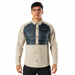 Mens Quilting Panel Windproof Hiking Running Shirts