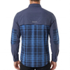 Mens Check Panel Zipper Patch Pockets Hiking Shirts
