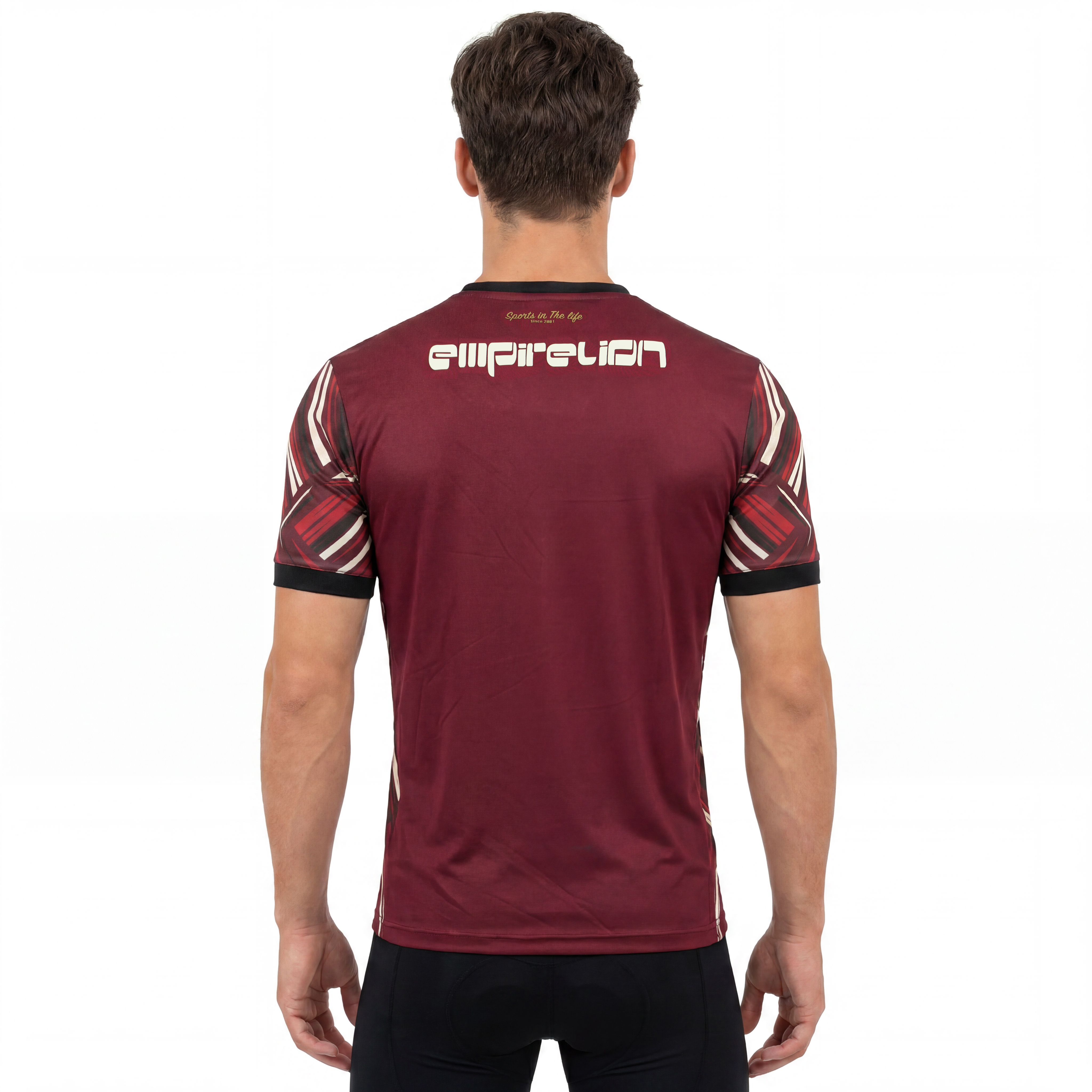 Mens Color Block Full Print Sports T-shirt