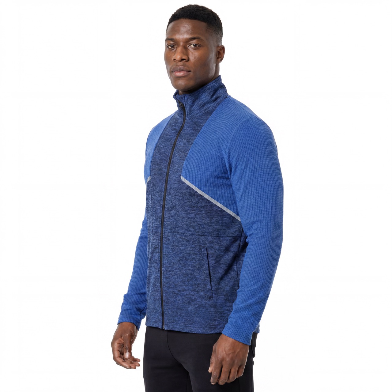 Mens Trekking Mid Weight Running Zip Thru Jacket