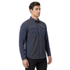 Mens Hiking Camping Fishing Cooling Back & Armpit Vent Snaps Up Patch Pockets Stripes Shirts