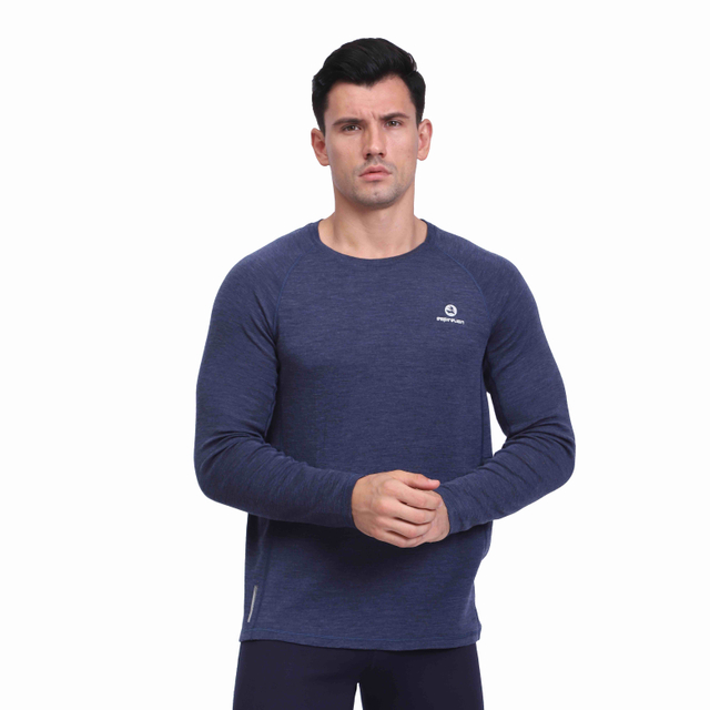 Men's Merino Wool Base Layer Long Sleeve Cowl Neck Underwear Sets