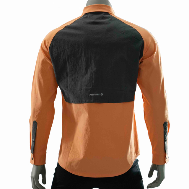 Mens Zip Patch Pockets Trekking Stretch Shirts