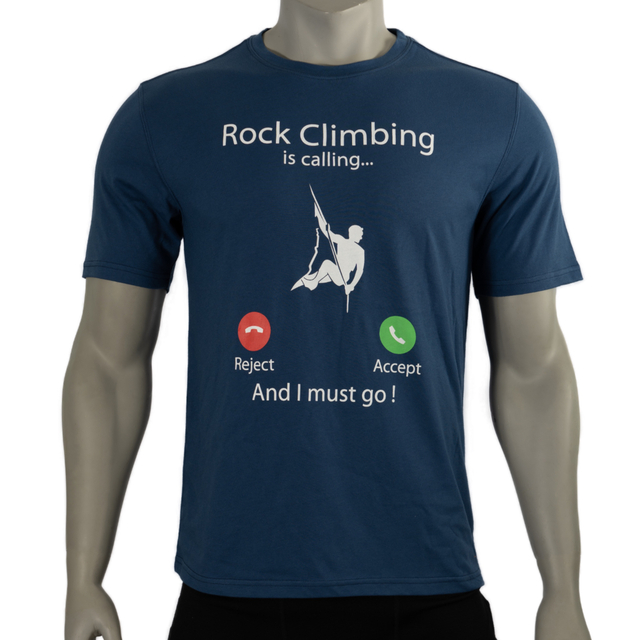 Mens Boys Rock Climbing Short Sleeve Tee