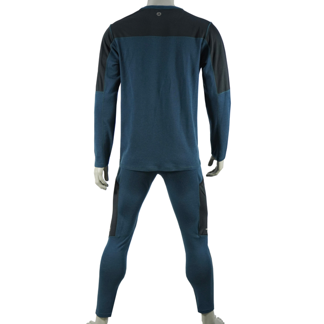 Mens Merino Wool Baselayer Color Blocked Set