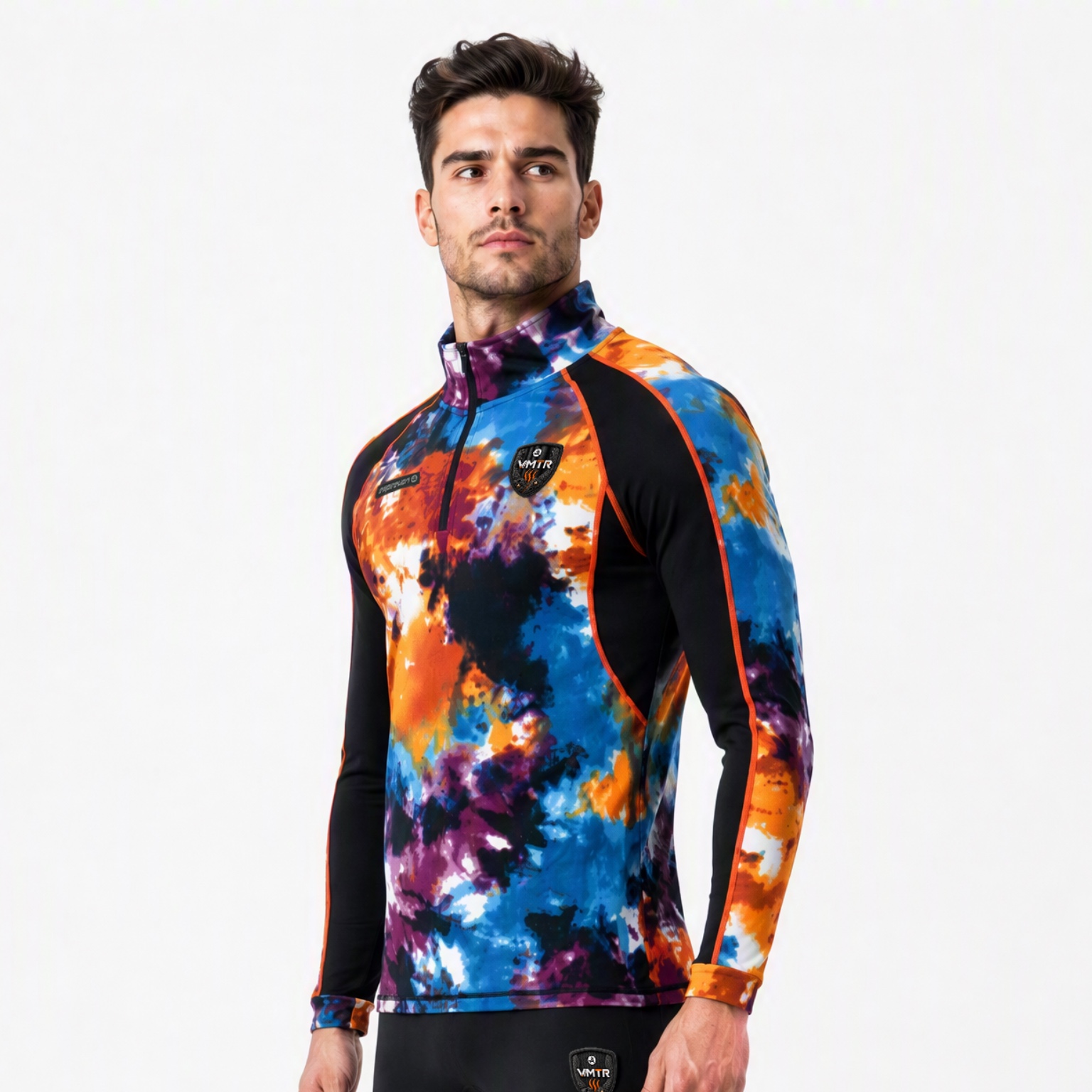 VMTR Mens Half Zip Long Sleeve Tops