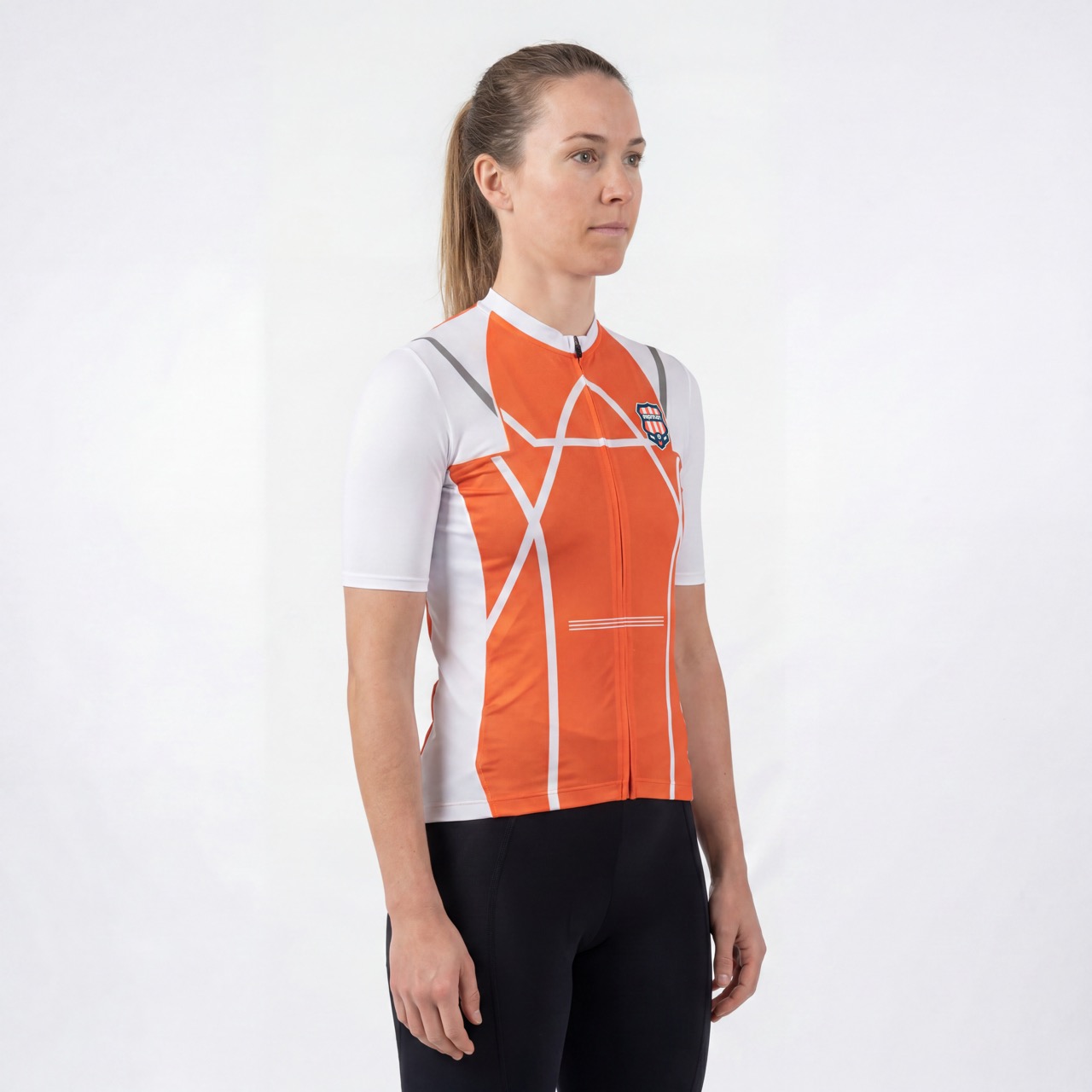 Womans Cold Feeling Light Weight Short-sleeved Cycling Jersey