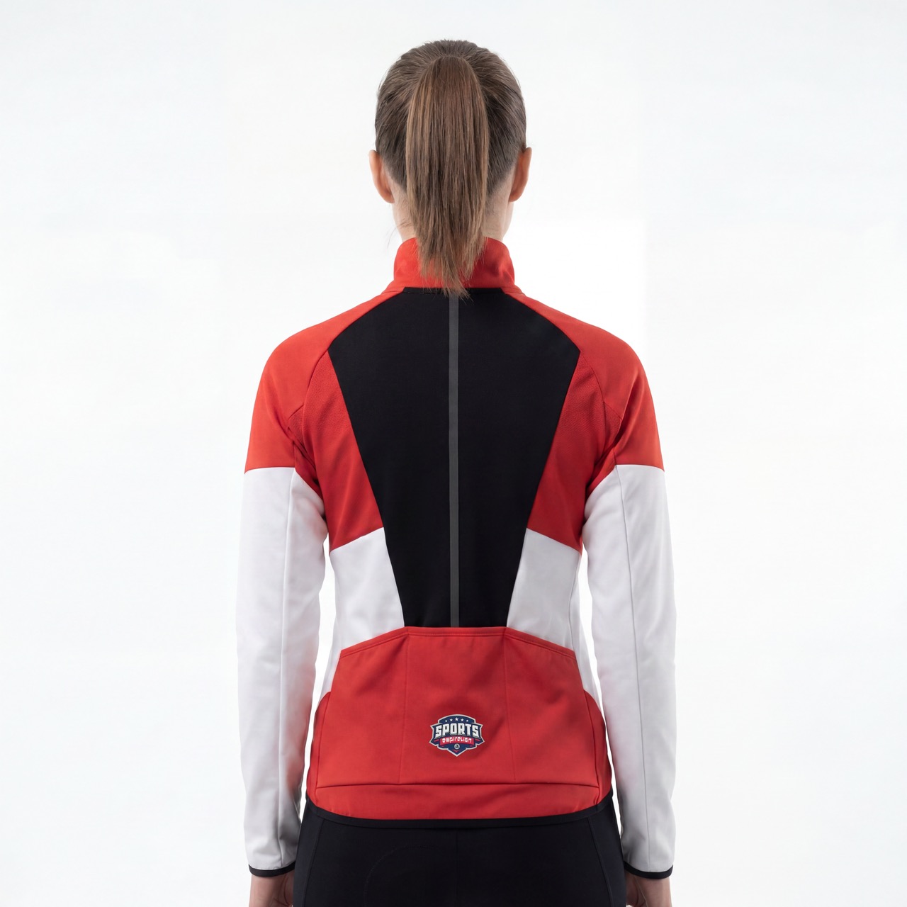 Womens Color Block Panel Sports Fashion Jacket