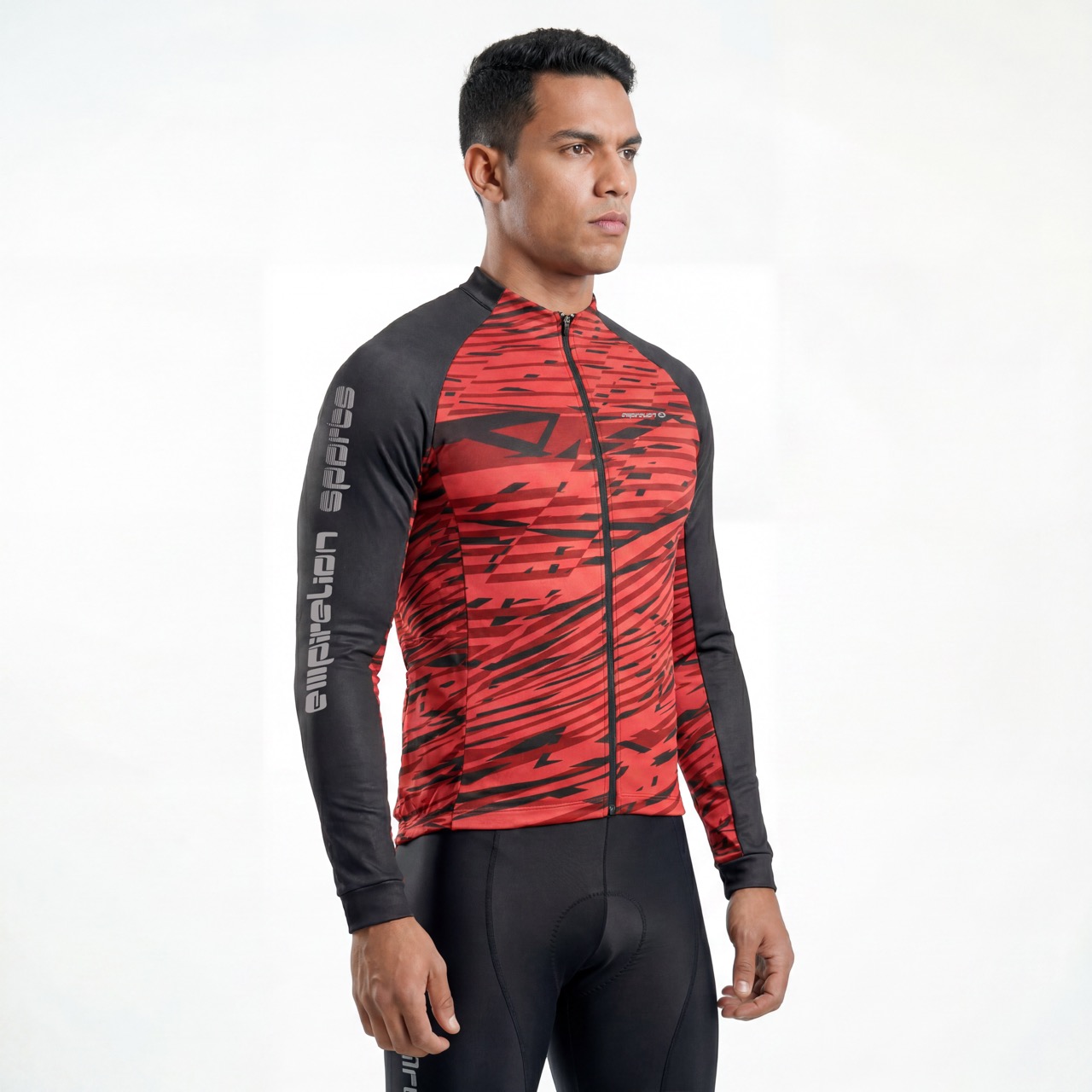 Mens Print Color Block Ride Cycling Jacket