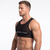 Men Quick Dry Mesh Sports Racerback Vest with Back Silicone Anti-Slip Pocket, Fits Multiple Sizes Apple Watch for Heart Rate Monitoring, for Football Running Training
