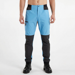Mens Hiking Color Block Trekking Trousers Elastic Waist Pant