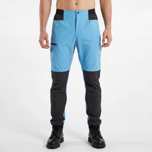Mens Hiking Color Block Trekking Trousers Elastic Waist Pant