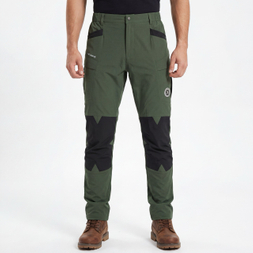 Mens Stylish Panels Adjustable Knee Big Pockets Hiking Pant
