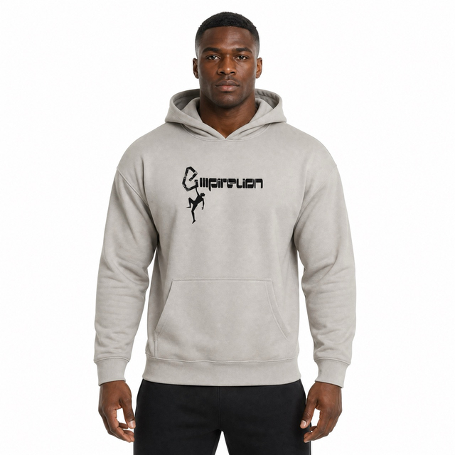 Men's Boys Rock Climbing Printed Over Shoulder Hoodie