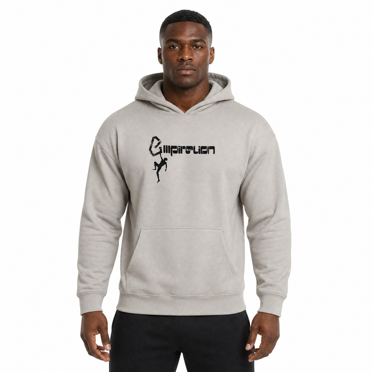 Men's Boys Rock Climbing Printed Over Shoulder Hoodie