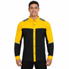 Mens Reflective Panel Hiking Camping Fishing Snaps Up Contrast Functional Shirts