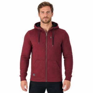 Men's Bonded Zip Thru Hoodie Cosy Thermal Windproof Climbing Hiking Sweatshirt