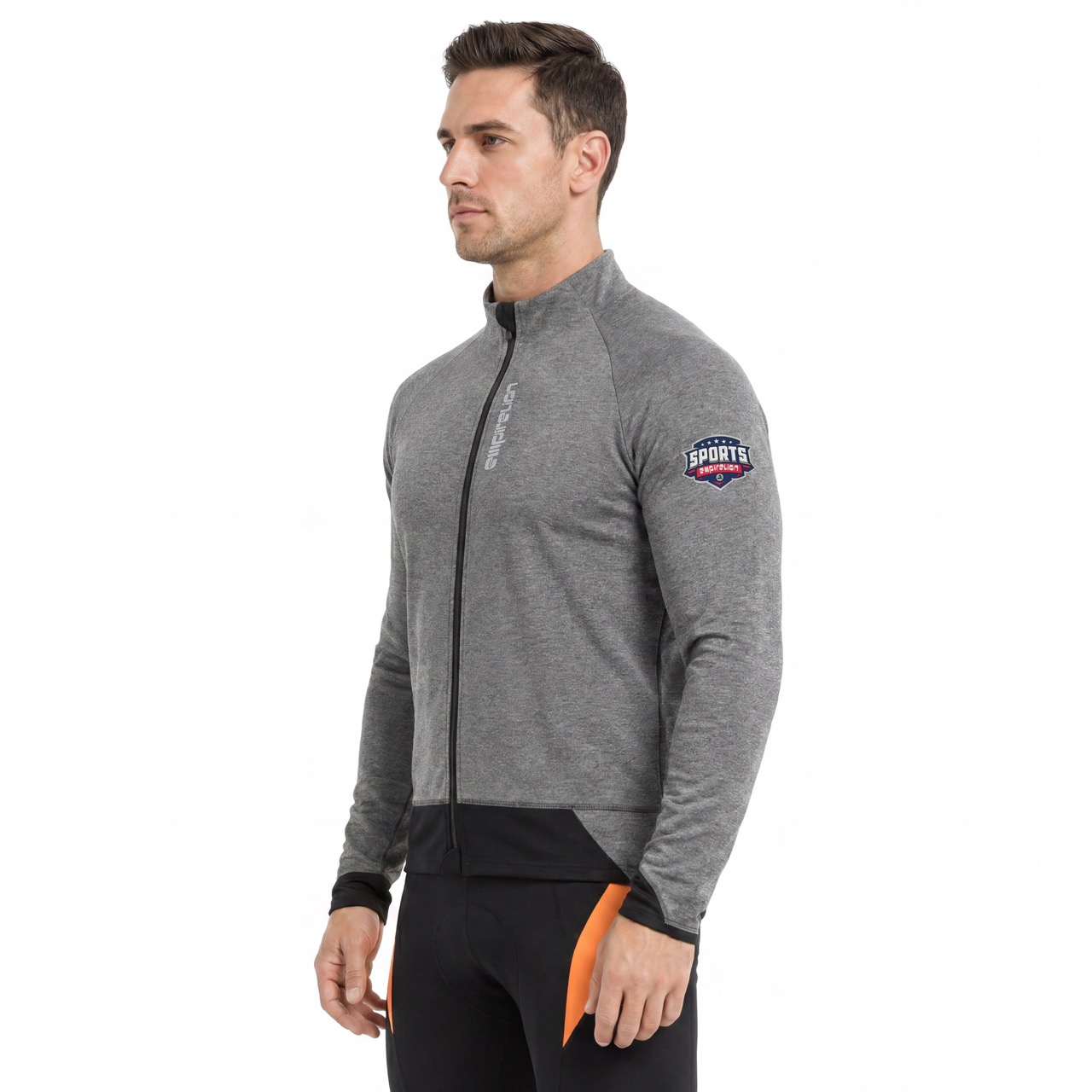 Color Block Reflective Panel Cycling Jacket