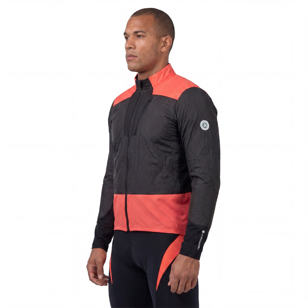 Mens Quiting Fluro Bond Panel Winter Jacket
