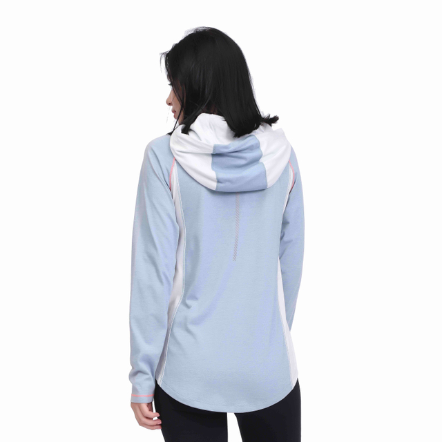 Women's Long Sleeves Color Block Cute Tunic Hoodie