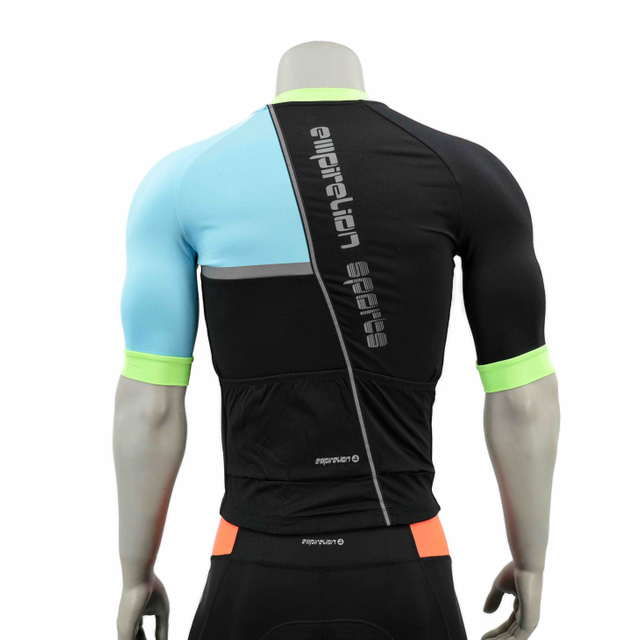 Reflective Trims Raglan Short-sleeved High Neck Cycling Jersey