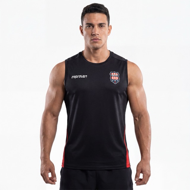 Mens Color Block Football Team Logo Vest