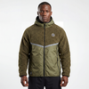 Mens Bonded Sherpa Quilting Panel Reflective Trim Winter Outdoor Hoodie Jacket
