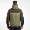 Mens Bonded Sherpa Quilting Panel Reflective Trim Winter Outdoor Hoodie Jacket