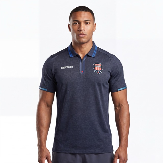 Mens Colorblock Polo Shirt Footabl Trian Tops