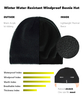 Water-Resistant Windproof Skull Cap, Helmet-Compatible Winter Beanie Snow-Proof Hat
