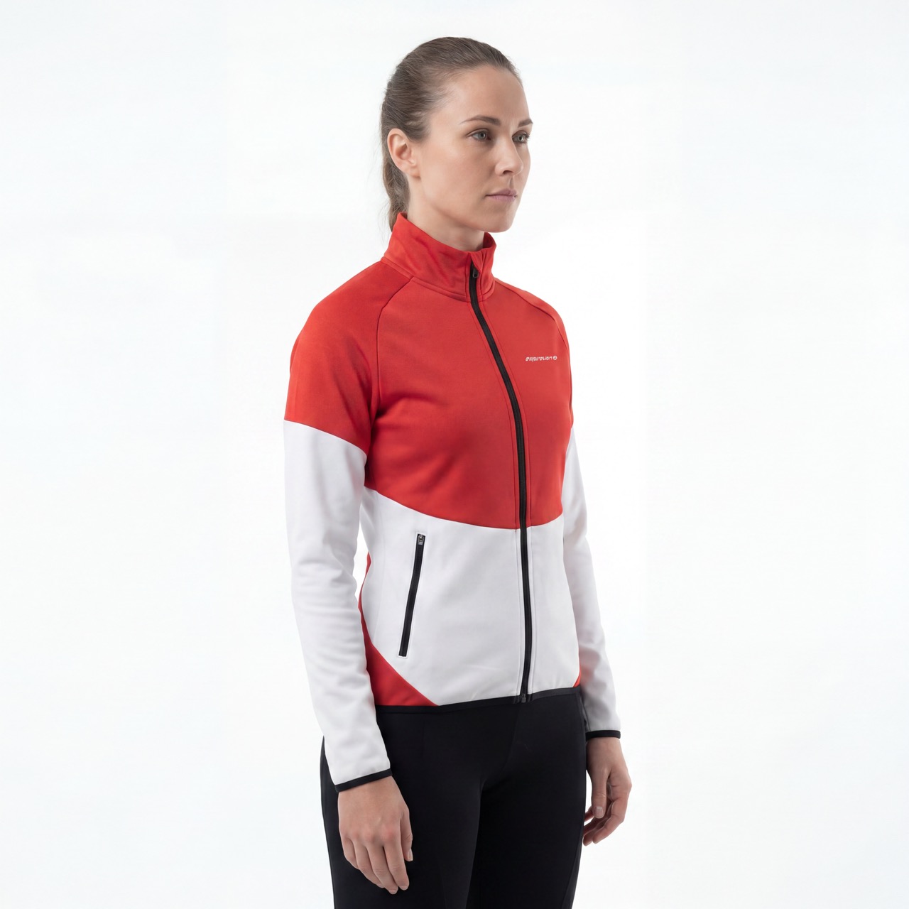 Womens Color Block Panel Sports Fashion Jacket