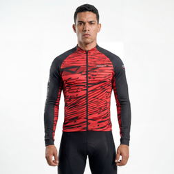 Mens Print Color Block Ride Cycling Jacket