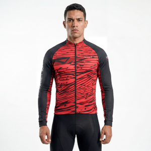 Mens Print Color Block Ride Cycling Jacket