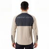 Mens Quilting Panel Windproof Hiking Running Shirts