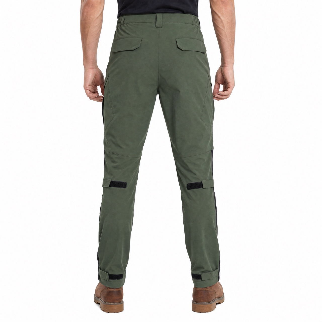 Mens Stylish Panels Adjustable Knee Big Pockets Hiking Pant