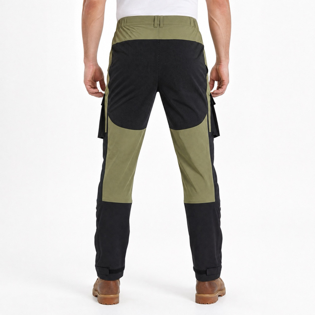 Mens Sports Fashion Cargo Pants Color Block Trekking Trousers