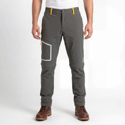 Mens Sports Fashion Zipper Off Pants Color Block Trekking Trousers