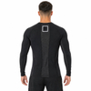 Mens Compression Baselayer Reflective Trims Active Slim Fit Tops