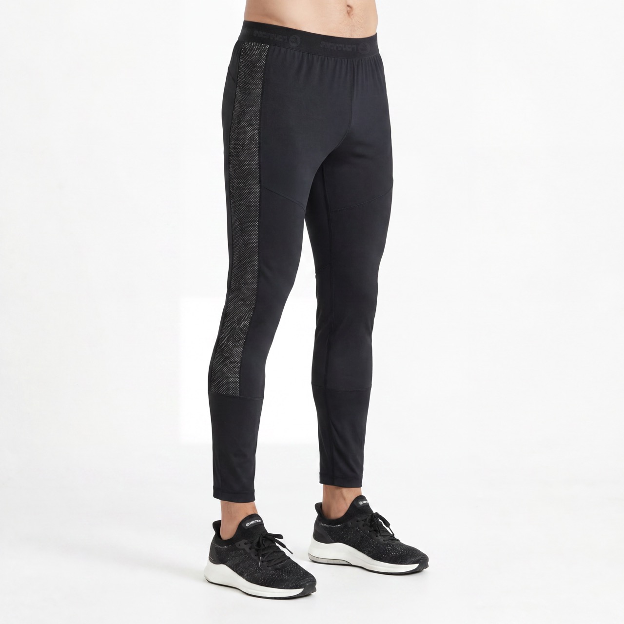 Mens Compression Baselayer Reflective Trims Active Slim Fit Pants