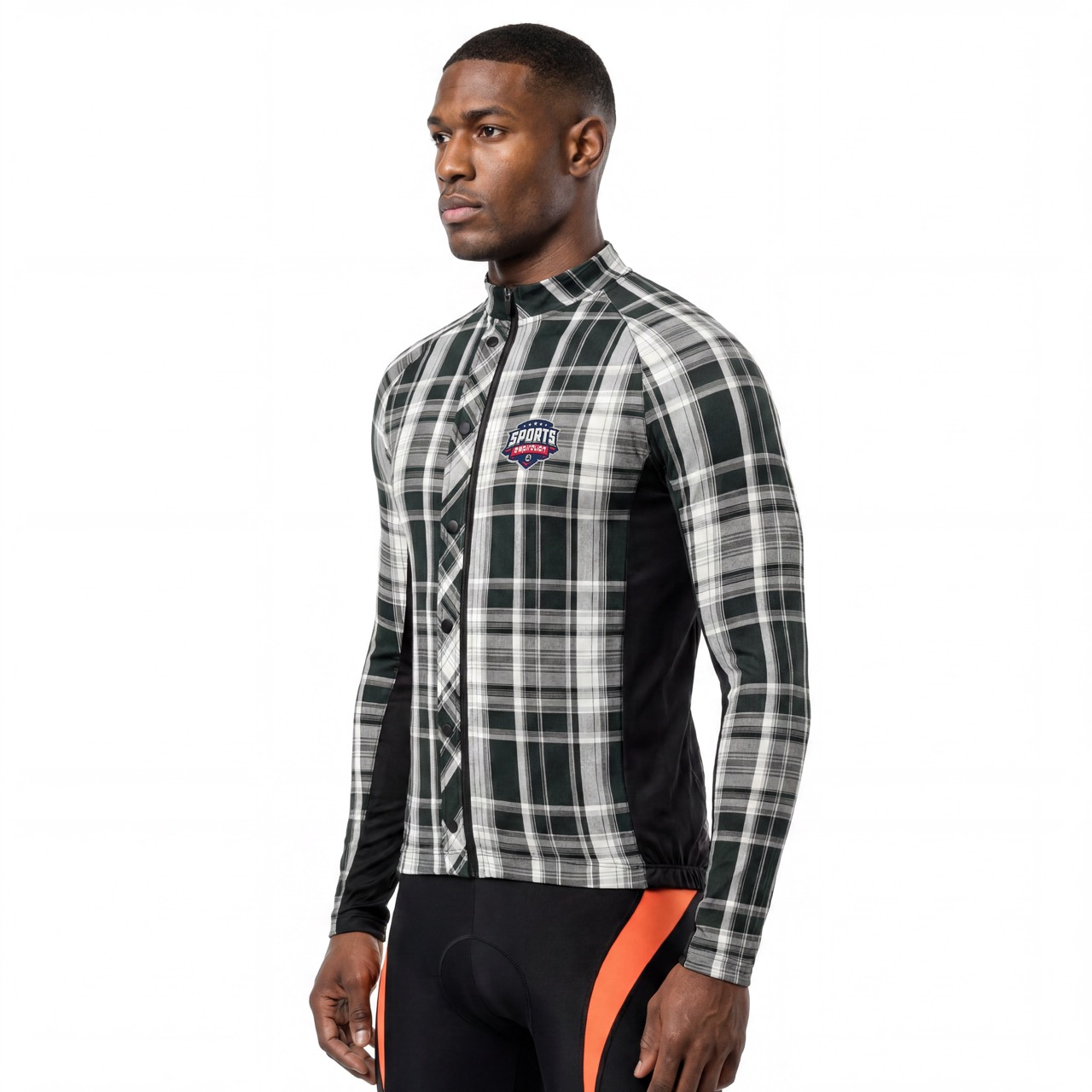 Yarndyed Check Long-sleeved Cycling Jersey