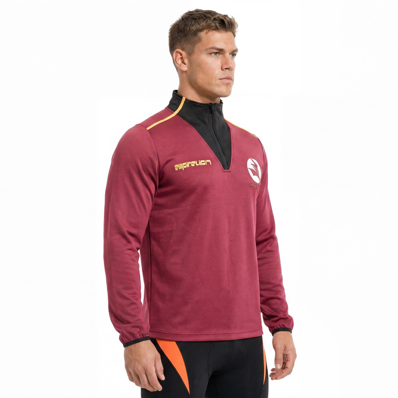 Mens Half Zip Color Block Term Sports Jacket