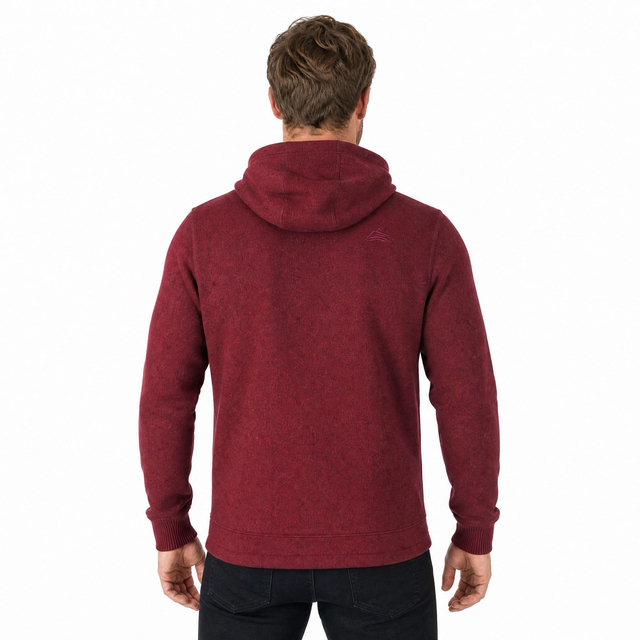 Men's Bonded Zip Thru Hoodie Cosy Thermal Windproof Climbing Hiking Sweatshirt